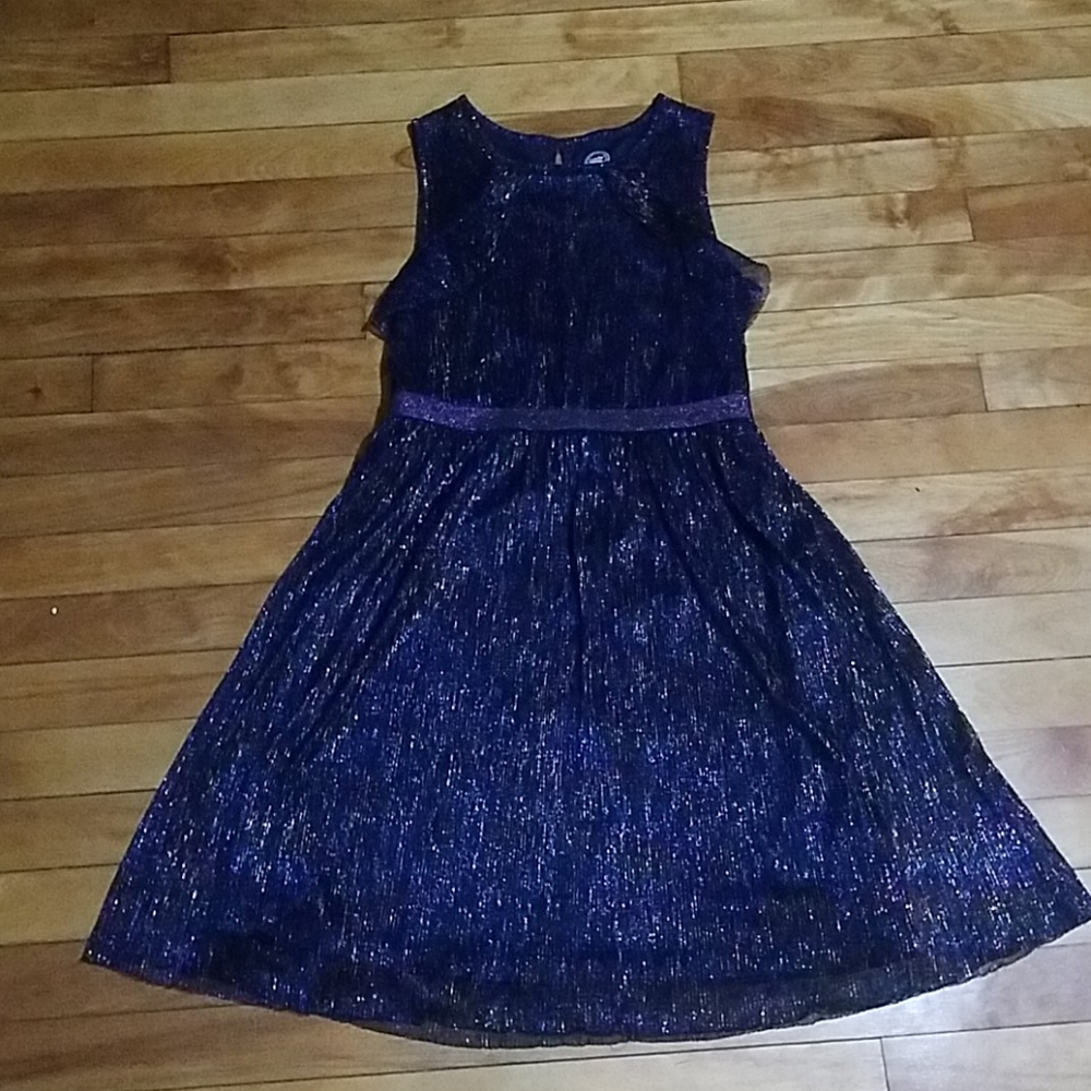 Navy blue sparkley rainbow dress